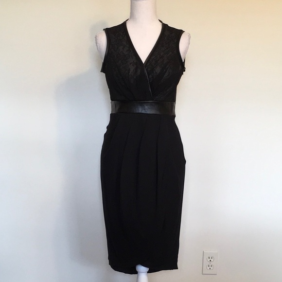 Tt Collection Desiree CrossFront Silk/Leather Mini - Picture 1 of 8